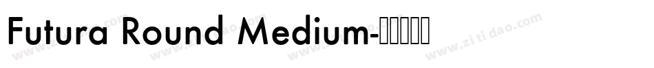 Futura Round Medium字体转换